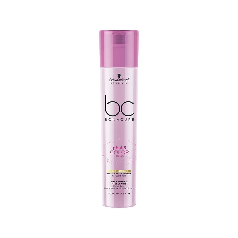 Shampoo-Schwarzkopf-Professional-BC-Bonacure-pH-4.5-Color-Freeze-Micellar-Gold-250-ml