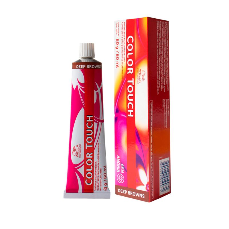 Tonalizante-Wella-Professionals-Color-Touch-Deep-Browns-8-71-Louro-Claro-Marrom-Acinzentado-60-g