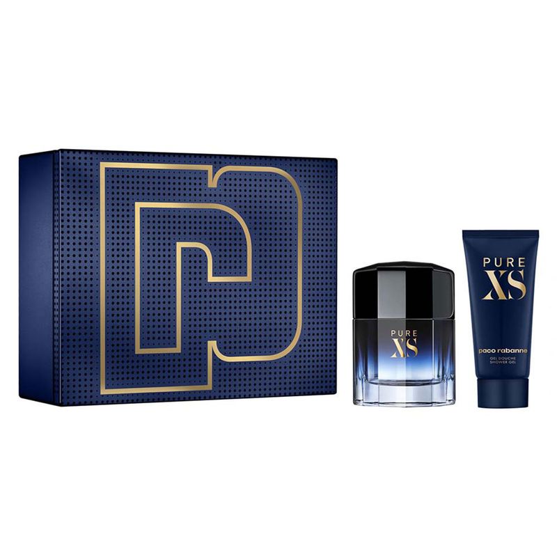Kit-Perfume-Paco-Rabanne-Pure-XS-Masculino-Eau-de-Toilette-100-ml---Gel-de-Banho-100-ml