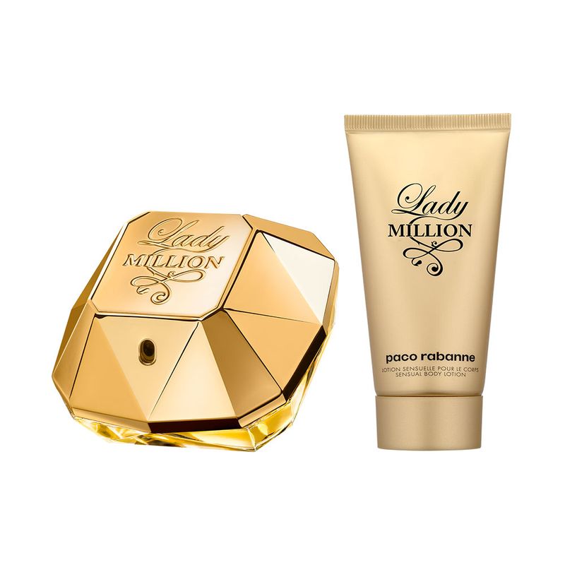 Kit-Perfume-Paco-Rabanne-Lady-Million-Feminino-Eau-de-Parfum-50-ml---Locao-Corporal-75-ml