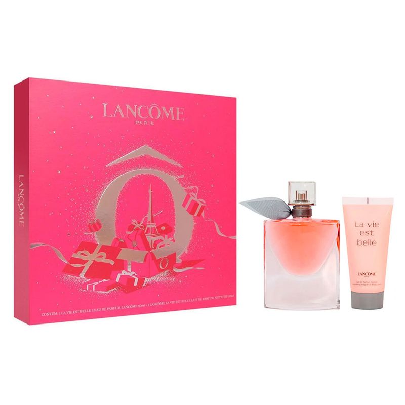 Kit-Perfume-Lancome-La-Vie-Est-Belle-Feminino-Eau-de-Parfum-50-ml---Locao-Corporal-50-ml