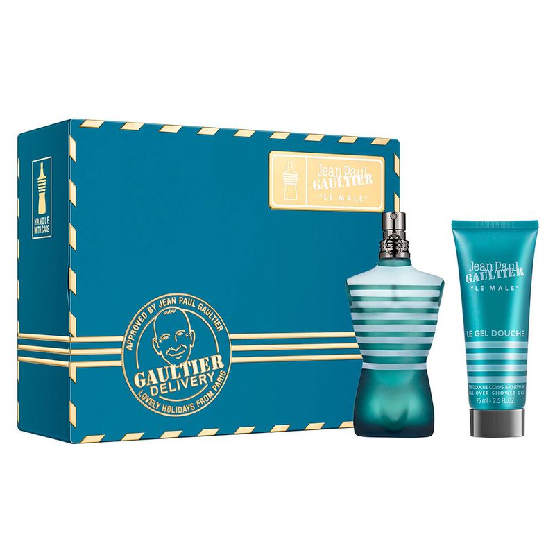 Kit-Perfume-Jean-Paul-Gaultier-Le-Male-Masculino-Eau-de-Toilette-75-ml---Gel-de-Banho-75-ml