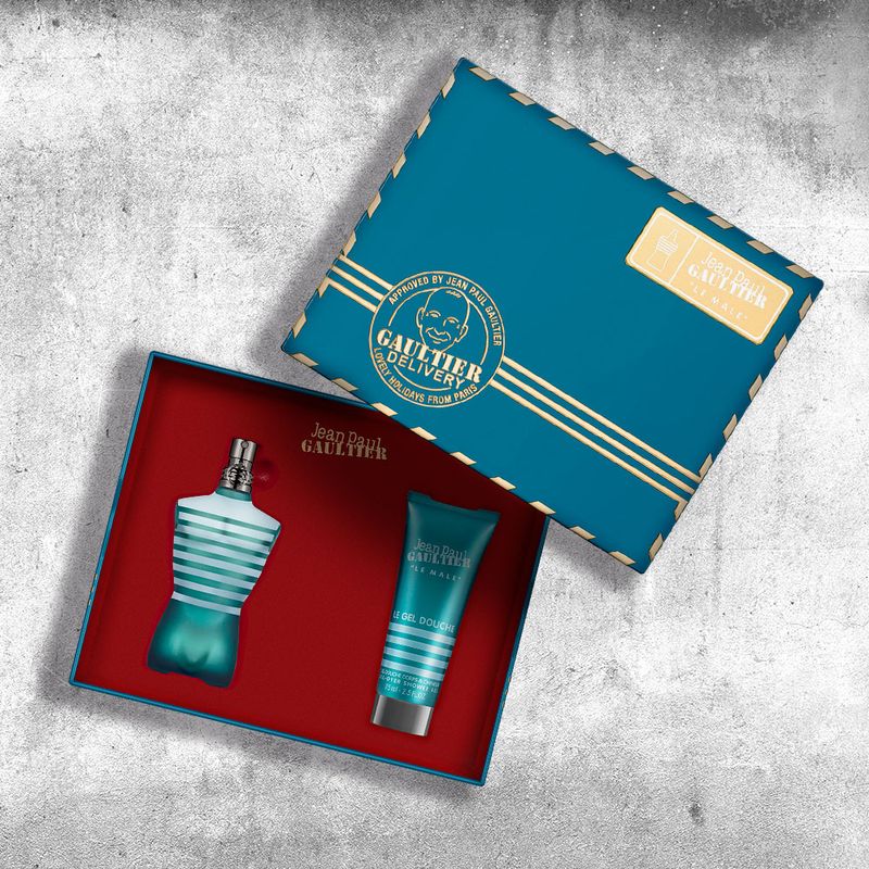 Kit-Perfume-Jean-Paul-Gaultier-Le-Male-Masculino-Eau-de-Toilette-75-ml---Gel-de-Banho-75-ml