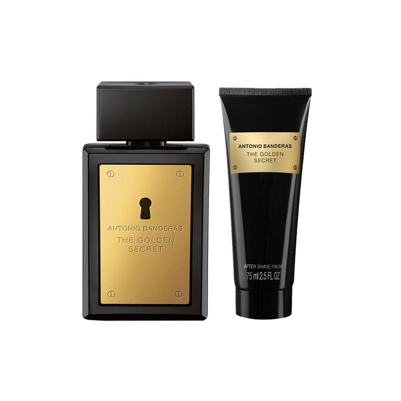 Kit-Perfume-Antonio-Banderas-The-Golden-Secret-Masculino-Eau-de-Toilette-100-ml---Pos-Barba-75-ml