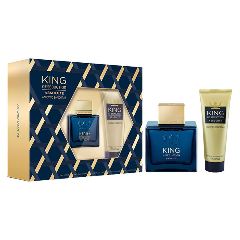 Kit-Perfume-Antonio-Banderas-King-of-Seduction-Masculino-Eau-de-Toilette-100-ml---Pos-Barba-75-ml