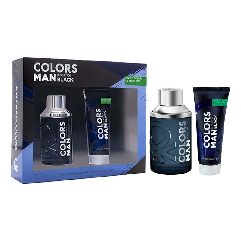 Kit-Perfume-Benetton-Colors-Man-Black-Masculino-Eau-de-Toilette-100-ml---Pos-Barba-75-ml