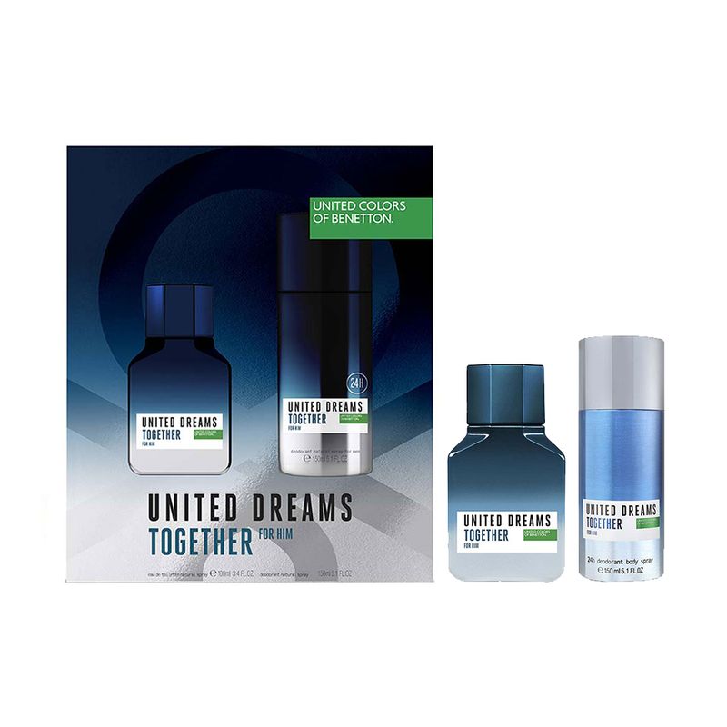 Kit-Perfume-Benetton-United-Dreams-Together-Him-Masculino-100-ml---Desodorante-150-ml.