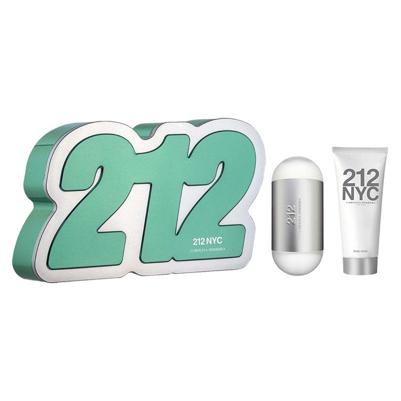 Kit-Perfume-Carolina-Herrera-212-Feminino-Eau-de-Toilette-60-ml---Locao-Corporal-75-ml