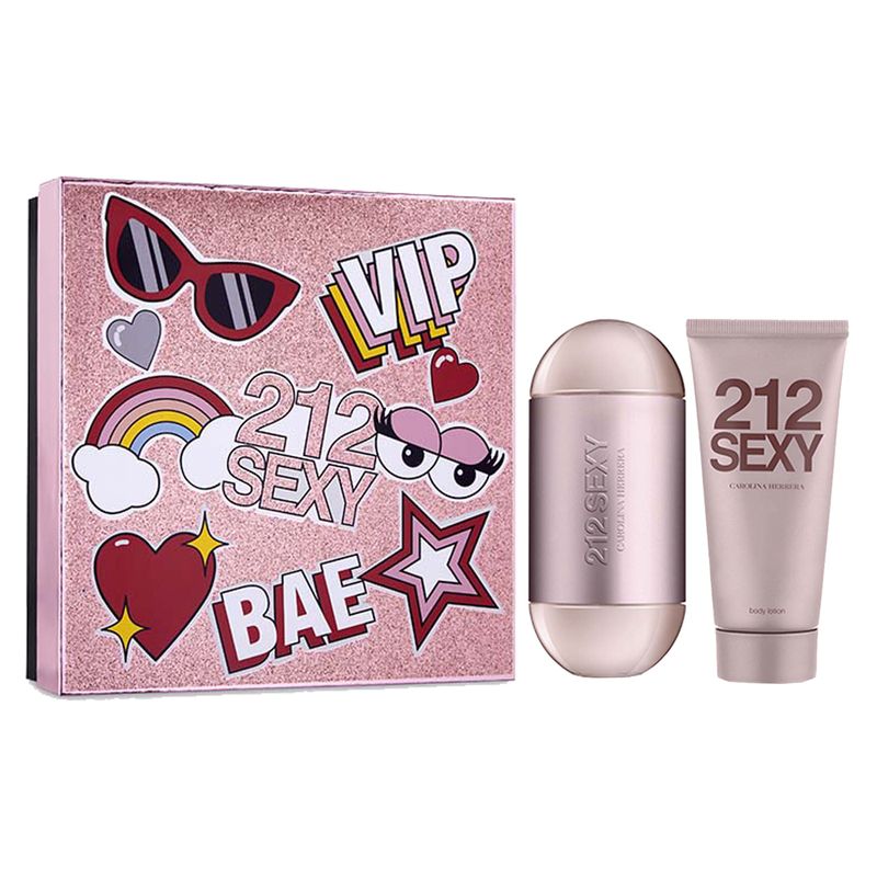 Kit-Perfume-Carolina-Herrera-212-Sexy-Vip-Bae-Feminino-Eau-de-Parfum-100-ml---Locao-Corporal-100-ml