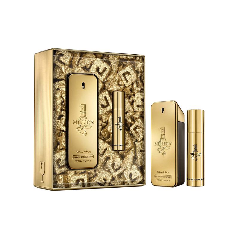 Kit-Perfume-Paco-Rabanne-1-Million-Masculino-Eau-de-Toilette-100-ml---Perfume-10-ml