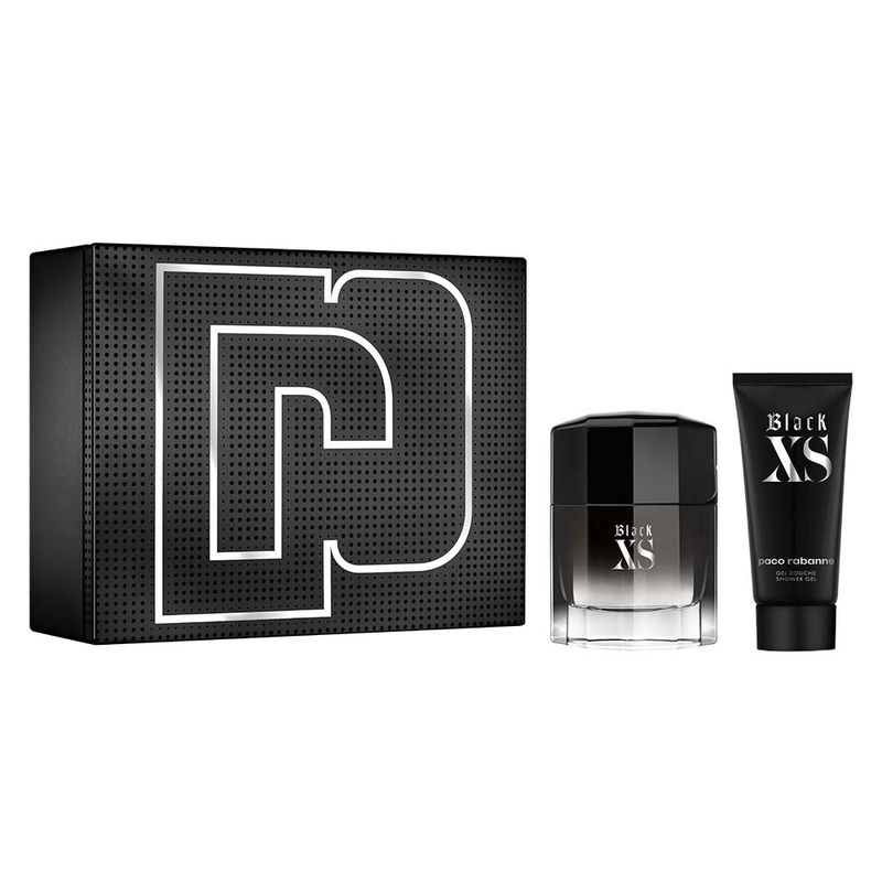 Kit-Perfume-Paco-Rabanne-Black-XS-Masculino-Eau-de-Toilette-100-ml---Gel-de-Banho-100-ml