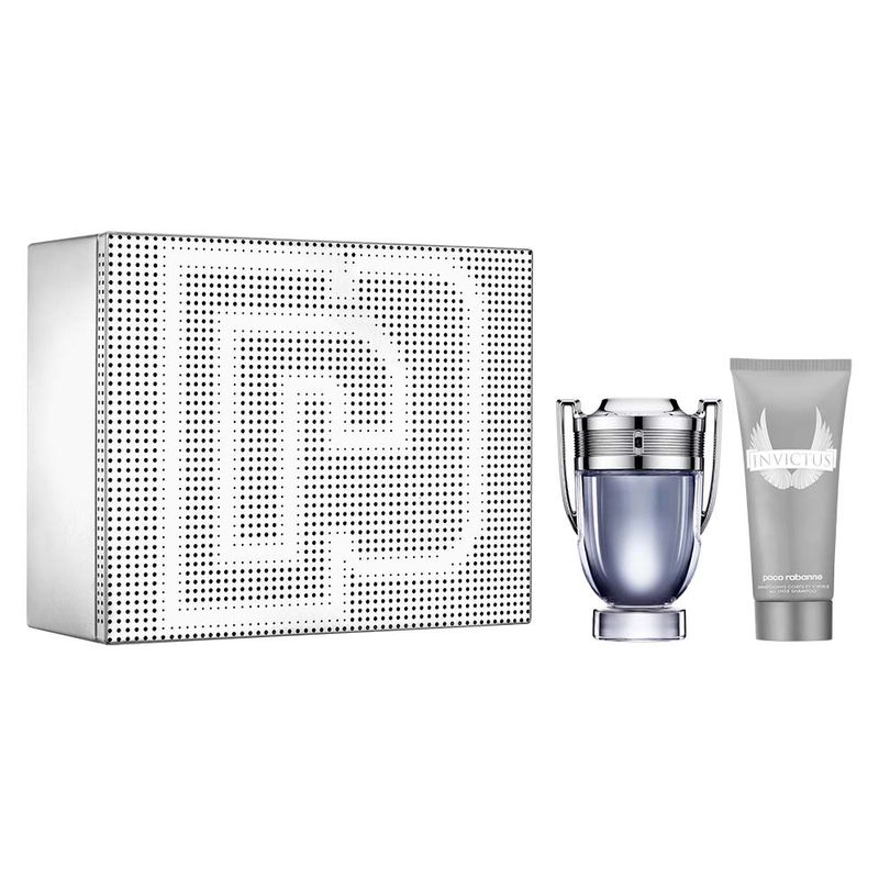 Kit-Perfume-Paco-Rabanne-Invictus-Masculino-Eau-de-Toilette-100-ml---Gel-de-Banho-100-ml