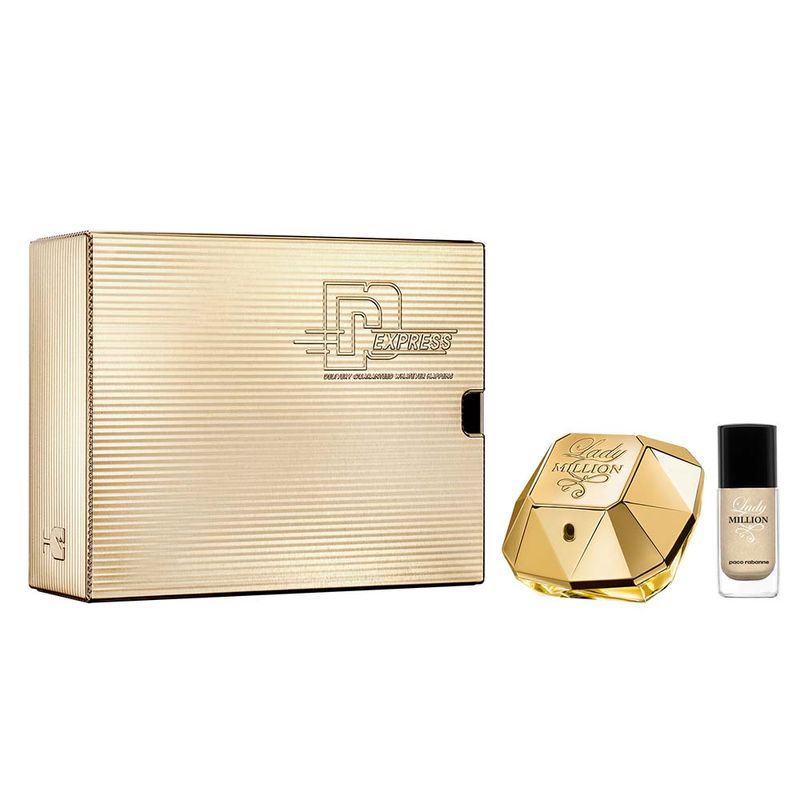 Kit-Perfume-Paco-Rabanne-Lady-Million-Feminino-Eau-de-Parfum-50-ml---Esmalte