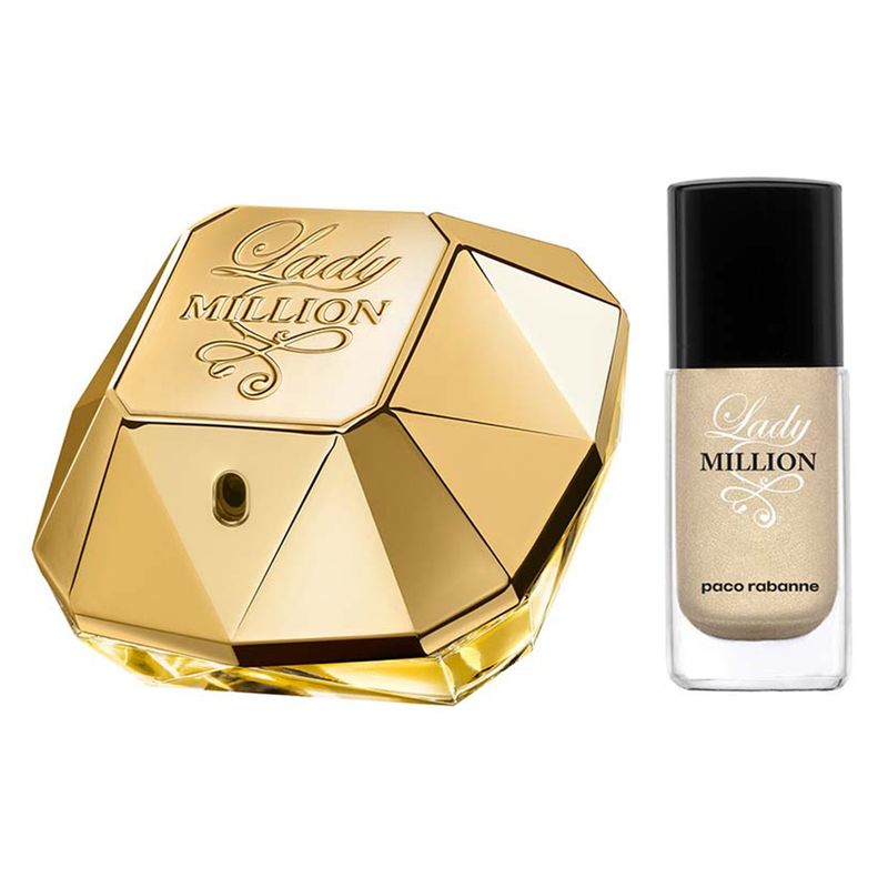 Kit-Perfume-Paco-Rabanne-Lady-Million-Feminino-Eau-de-Parfum-50-ml---Esmalte
