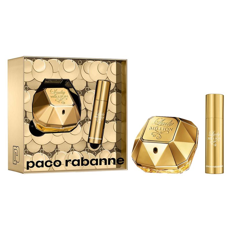Kit-Perfume-Paco-Rabanne-Lady-Million-Feminino-Eau-de-Parfum-50-ml---Perfume-10-ml