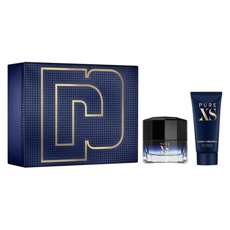 Kit-Perfume-Paco-Rabanne-Pure-XS-Masculino-Eau-de-Toilette-50-ml---Gel-de-Banho-100-ml