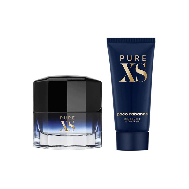 Kit-Perfume-Paco-Rabanne-Pure-XS-Masculino-Eau-de-Toilette-50-ml---Gel-de-Banho-100-ml