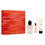 Kit-Perfume-Giorgio-Armani-Si-Feminino-Eau-de-Parfum-50-ml---Miniatura-15-ml---Locao-Corporal-75-ml