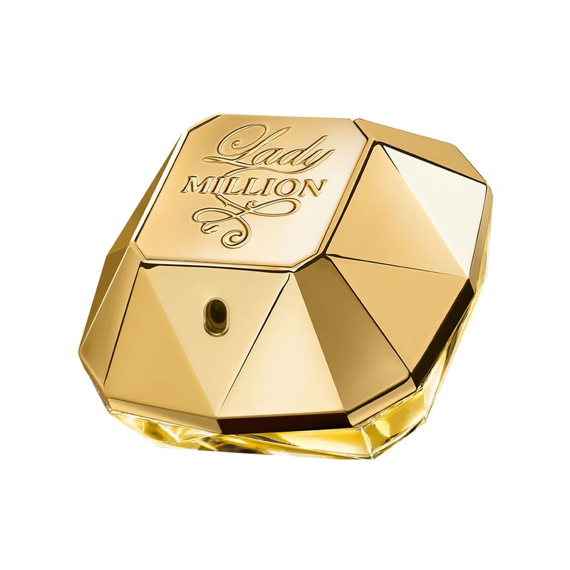 Kit-Perfume-Paco-Rabanne-Lady-Million-Feminino-Eau-de-Parfum-50-ml---Locao-Corporal-75-ml---Miniatura-5-ml