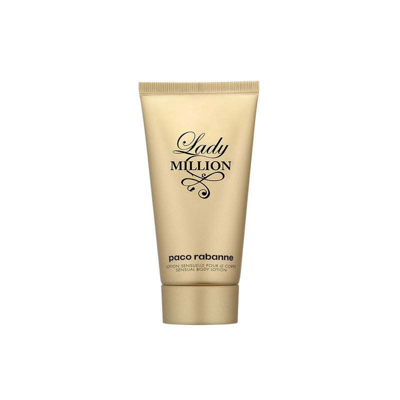 Kit-Perfume-Paco-Rabanne-Lady-Million-Feminino-Eau-de-Parfum-50-ml---Locao-Corporal-75-ml---Miniatura-5-ml