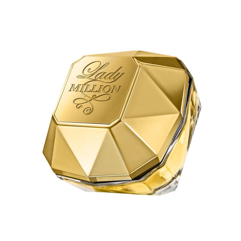 Kit-Perfume-Paco-Rabanne-Lady-Million-Feminino-Eau-de-Parfum-50-ml---Locao-Corporal-75-ml---Miniatura-5-ml