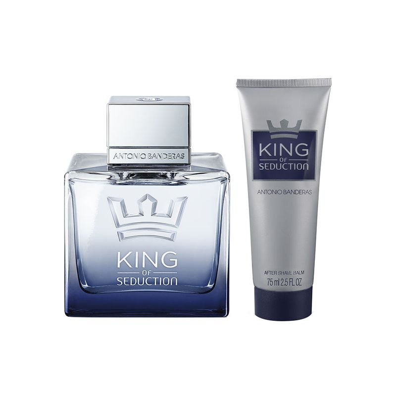 Kit-Perfume-Antonio-Banderas-King-of-Seduction-Masculino-Eau-de-Toilette-100-ml---Locao-Pos-Barba-75-ml