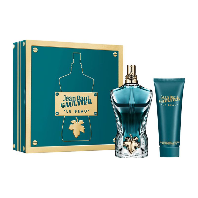 Kit-Perfume-Jean-Paul-Gaultier-Le-Beau-Masculino-Eau-de-Toilette-75-ml---Gel-de-Banho-75-ml