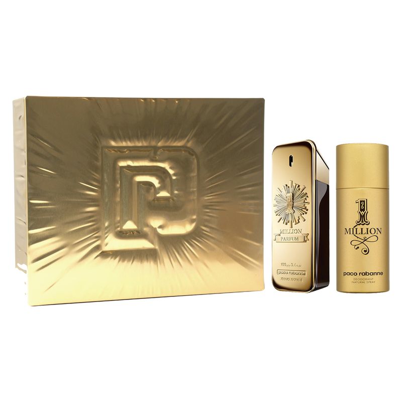 Kit-Perfume-Paco-Rabanne-1-Million-Masculino-Eau-de-Parfum-100-ml---Desodorante-150-ml