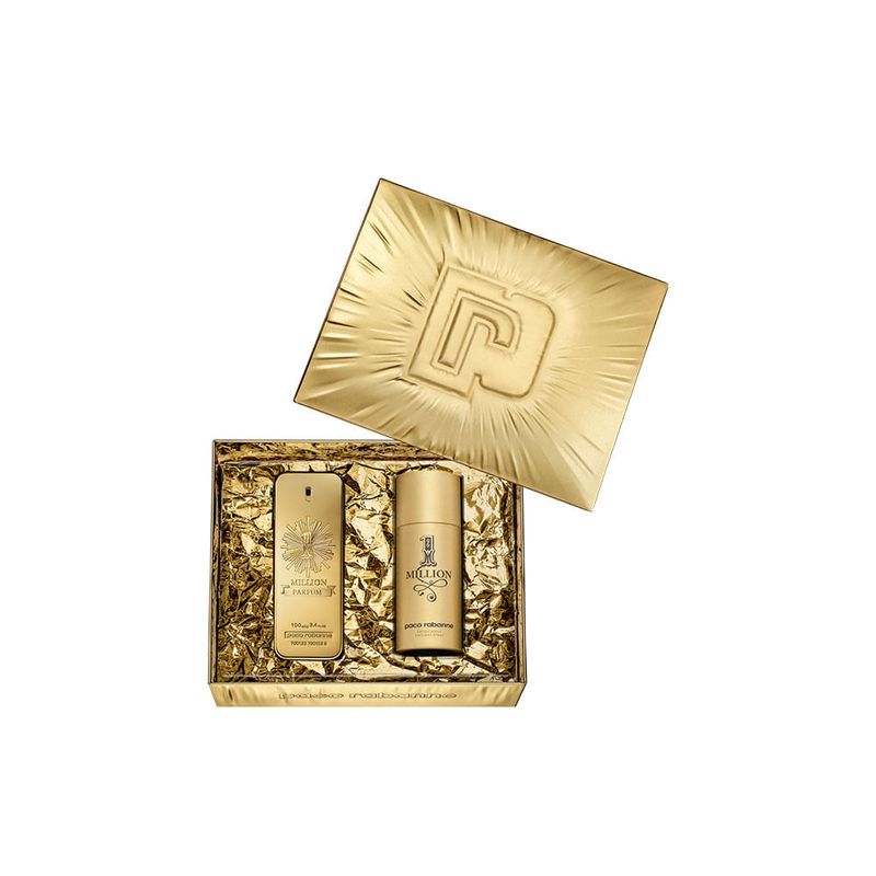Kit-Perfume-Paco-Rabanne-1-Million-Masculino-Eau-de-Parfum-100-ml---Desodorante-150-ml
