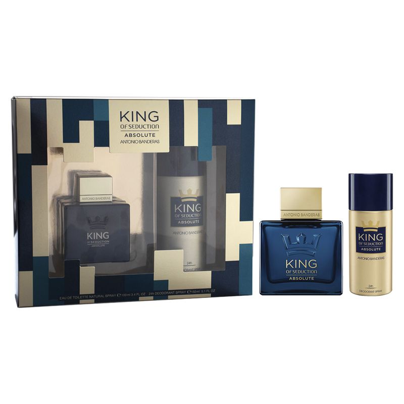 Kit-Perfume-Antonio-Banderas-King-of-Seduction-Absolute-Masculino-Eau-de-Toilette-100-ml---Desodorante-150-ml