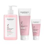 Kit-Pharmacy-Botanicals---Sabonete-Liquido-Rosas-300-ml---Creme-para-as-Maos-Rosas-50-g---Locao-Corporal-Rosas-200-ml
