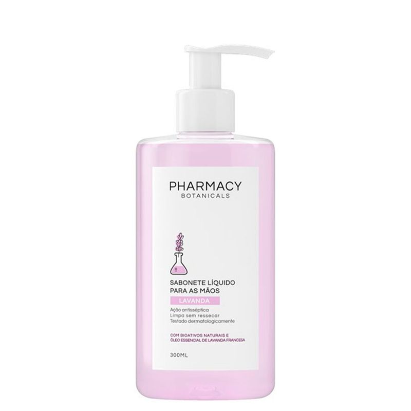 Kit-Pharmacy-Botanicals---Sabonete-Liquido-Lavanda-300-ml---Creme-para-as-Maos-Lavanda-50-g---Toalhas-Umedecidas-Antissepticas---30-Unidades