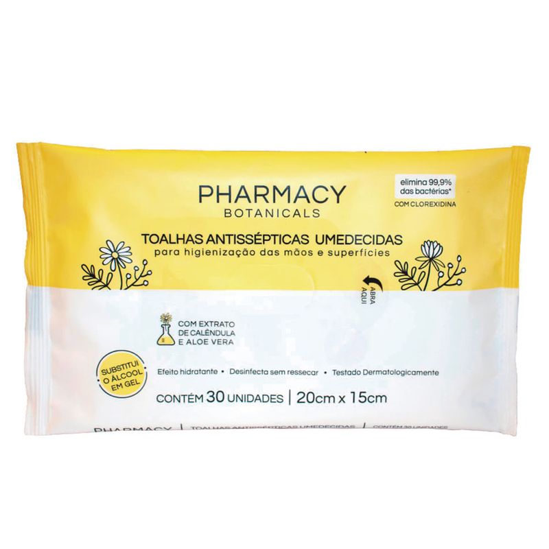 Kit-Pharmacy-Botanicals---Sabonete-Liquido-Rosas-300-ml---Creme-para-as-Maos-Rosas-50-g---Toalhas-Umedecidas-Antissepticas---30-Unidades