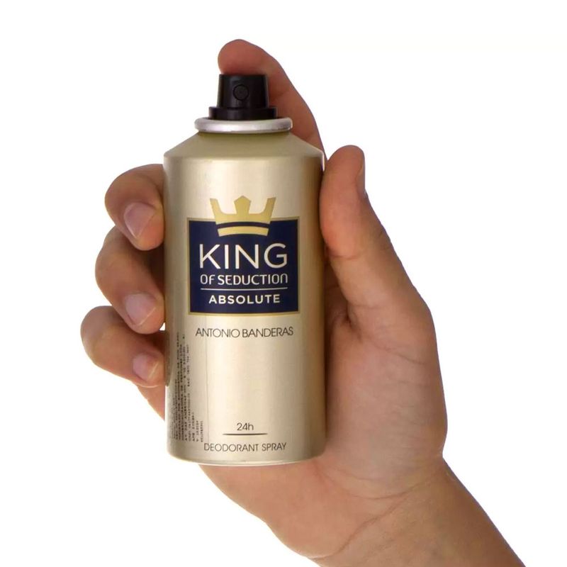Desodorante Spray Antonio Banderas King of Seduction Absolute Masculino 150  ml - Amobeleza