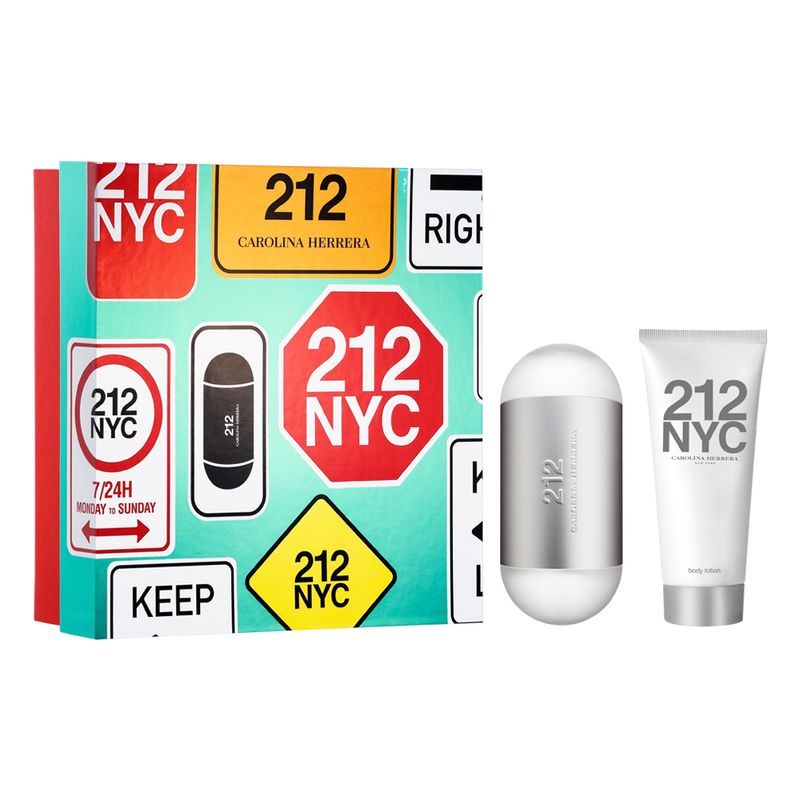 Kit-Perfume-Carolina-Herrera-212-NYC-Feminino-Eau-de-Toilette-100-ml---Locao-Corporal-100-ml