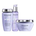 Kit-Kerastase-Blond-Absolu--Shampoo-Ultra-Violet-250-ml---Mascara-Ultra-Violet-200-ml---Serum-Cicaplasme-150-ml