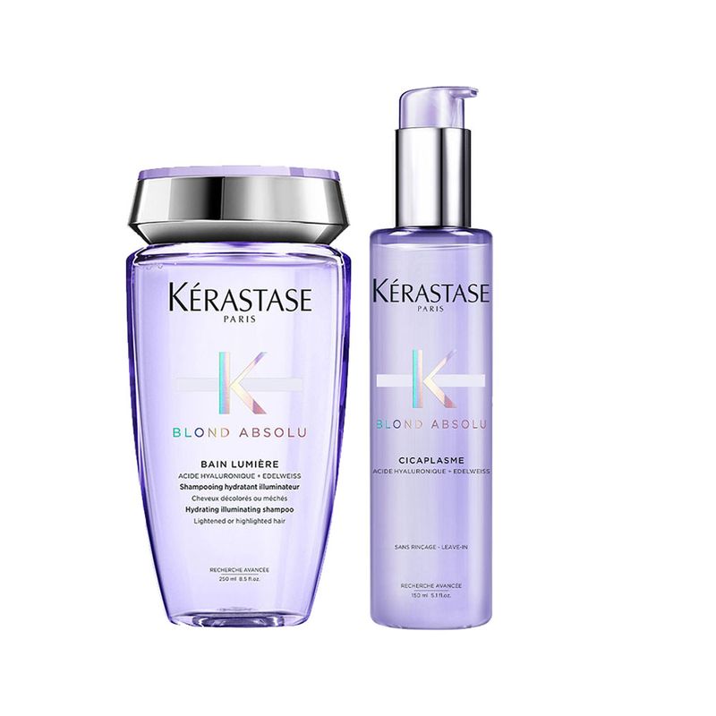 Kit-Kerastase-Blond-Absolu--Shampoo-Lumiere-250-ml---Serum-Cicaplasme-150-ml