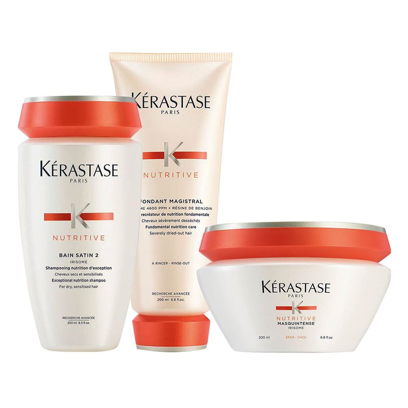 Kit-Kerastase-Nutritive-Shampoo-Satin-2-250-ml---Condicionador-Magistral-200-ml---Mascara-Masquintense-200-ml