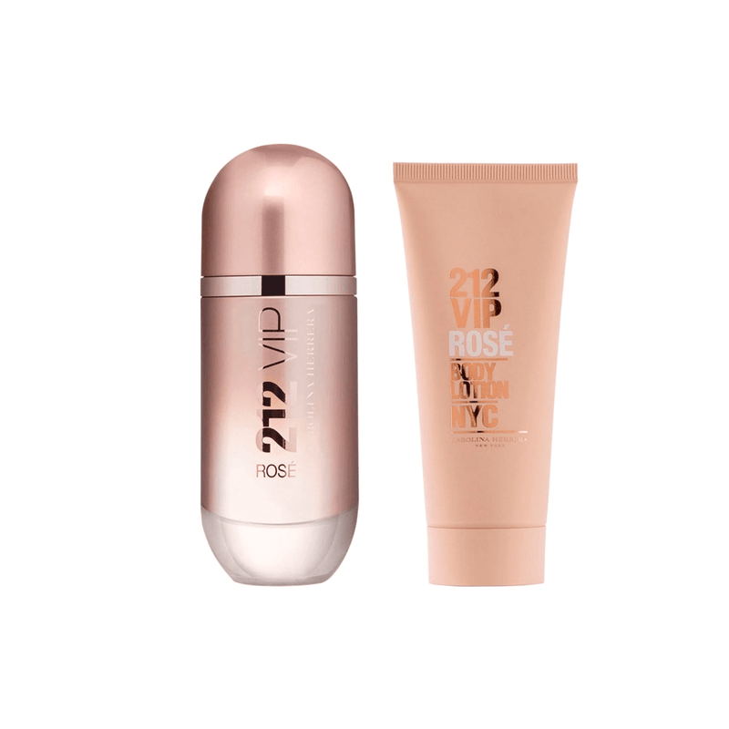 Kit-Perfume-Carolina-Herrera-212-Vip-Rose-Feminino-Eau-de-Parfum-50-ml---Locao-Corporal-75-ml
