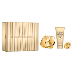 Kit-Perfume-Paco-Rabanne-Lady-Million-Feminino-Eau-de-Parfum-80-ml---Locao-Corporal-100-ml---Miniatura-5-ml