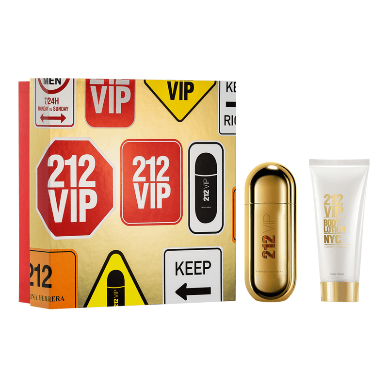 Kit-Perfume-Carolina-Herrera-212-Vip-Feminino-Eau-de-Parfum-80-ml---Locao-Corporal-100-ml