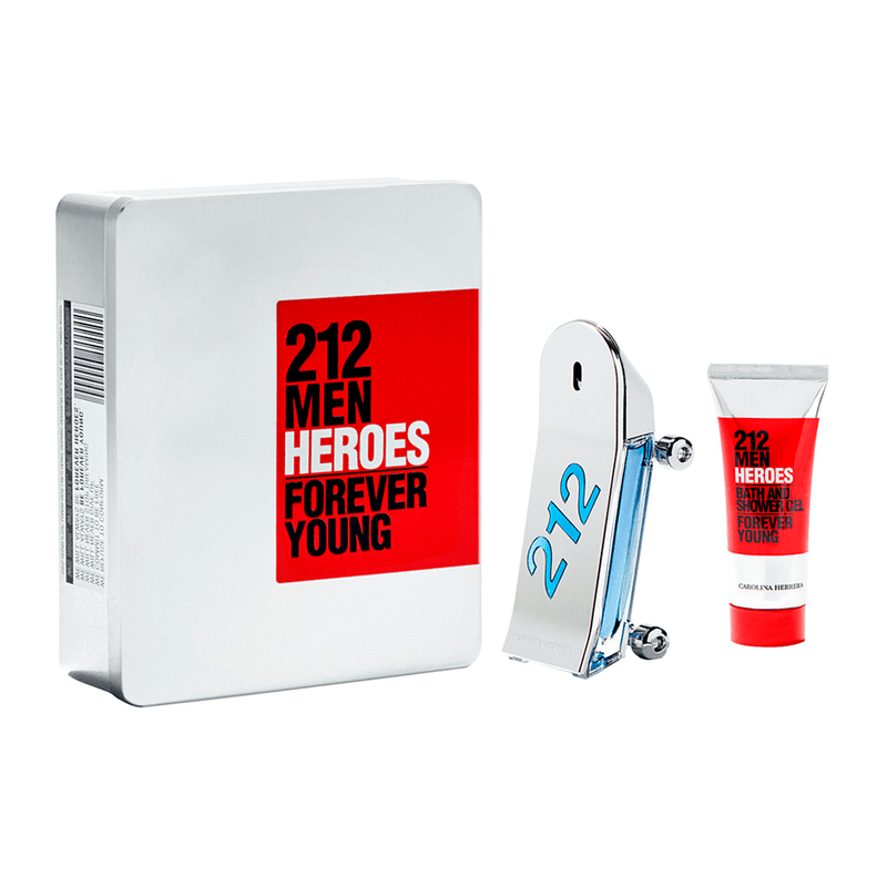 Kit-Perfume-Carolina-Herrera-212-Heroes-Man-Masculino-Eau-de-Toilette-90-ml---Gel-de-Banho-100-ml--