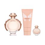 Kit-Perfume-Paco-Rabanne-Olympea-Feminino-Eau-de-Parfum-80-ml---Hidratante-Corporal-100-ml---Miniatura-6-ml