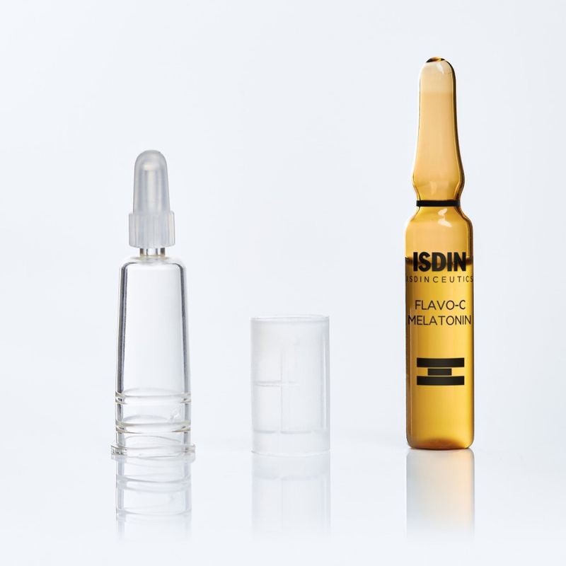 Caixa-de-Ampola-Serum-Facial-Reparador-Vitamina-C-Noturno-Isdin-10-x-2-ml