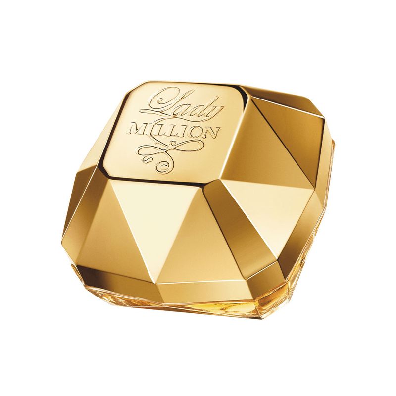 Kit-Perfume-Paco-Rabanne-Lady-Million-Feminino-Eau-de-Parfum-80-ml---Locao-Corporal-100-ml---Miniatura-5-ml