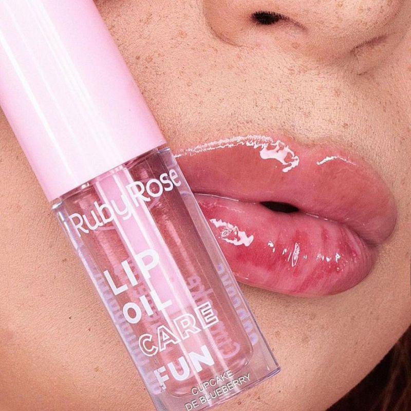 Gloss-Labial-Liquido-Ruby-Rose-Lip-Oil-Care-Fun-Cupcake-de-Blueberry-3-ml