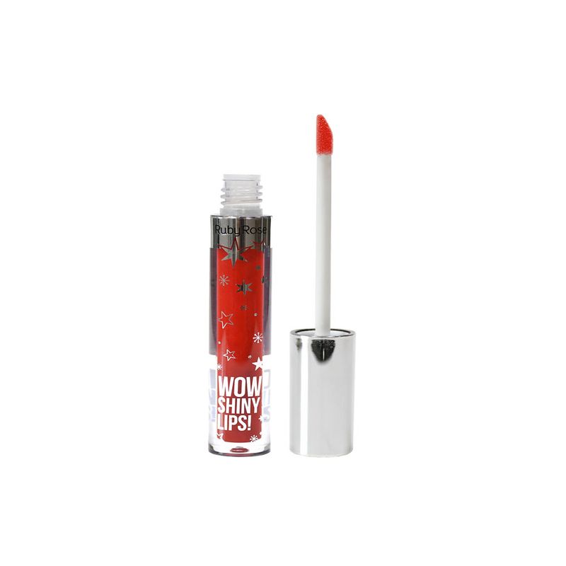 Gloss-Labial-Liquido-Intenso-Ruby-Rose-Wow-Shiny-Lips--Vermelho-54-3-ml
