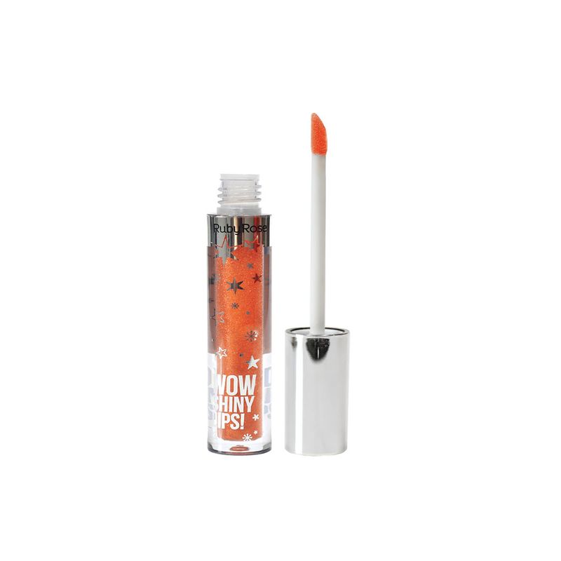 Gloss-Labial-Liquido-Cintilante-Ruby-Rose-Wow-Shiny-Lips--Laranja-67-3-ml