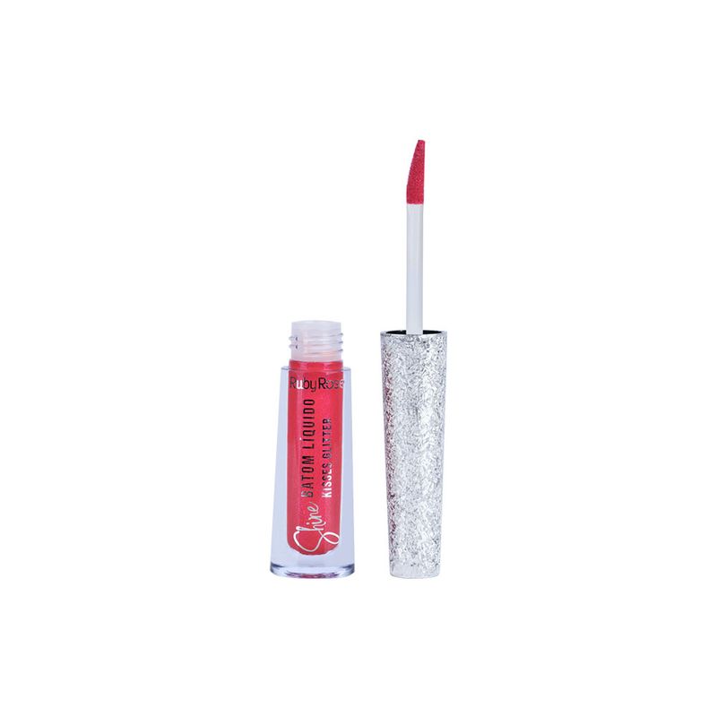 Batom-Liquido-com-Glitter-Ruby-Rose-Shine-Kisses-355-21-ml