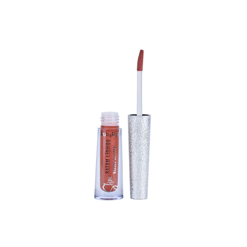 Batom-Liquido-com-Glitter-Ruby-Rose-Shine-Kisses-356-21-ml